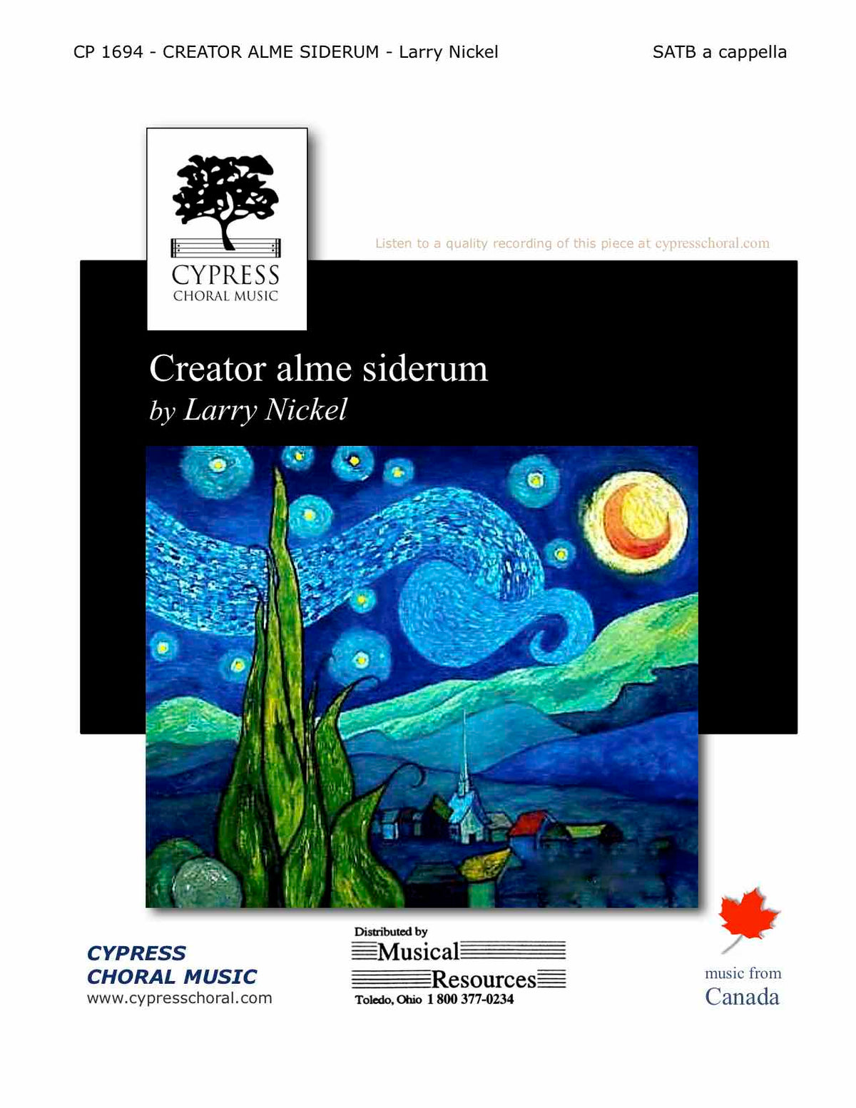 Siderum Rector Creator Alme Siderum - complete– Musical Resources